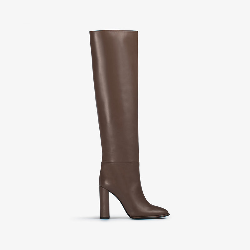 ELSA THIGH-HIGH BOOT 110 mm - Block Heel Boots | LE SILLA 